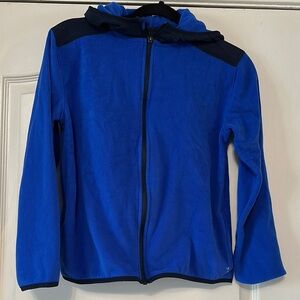 Xersion Blue and Black Full-Zip Hoodie with Sporty Accents